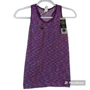 Talucci Purple Stripe Racerback Yoga Top Size L